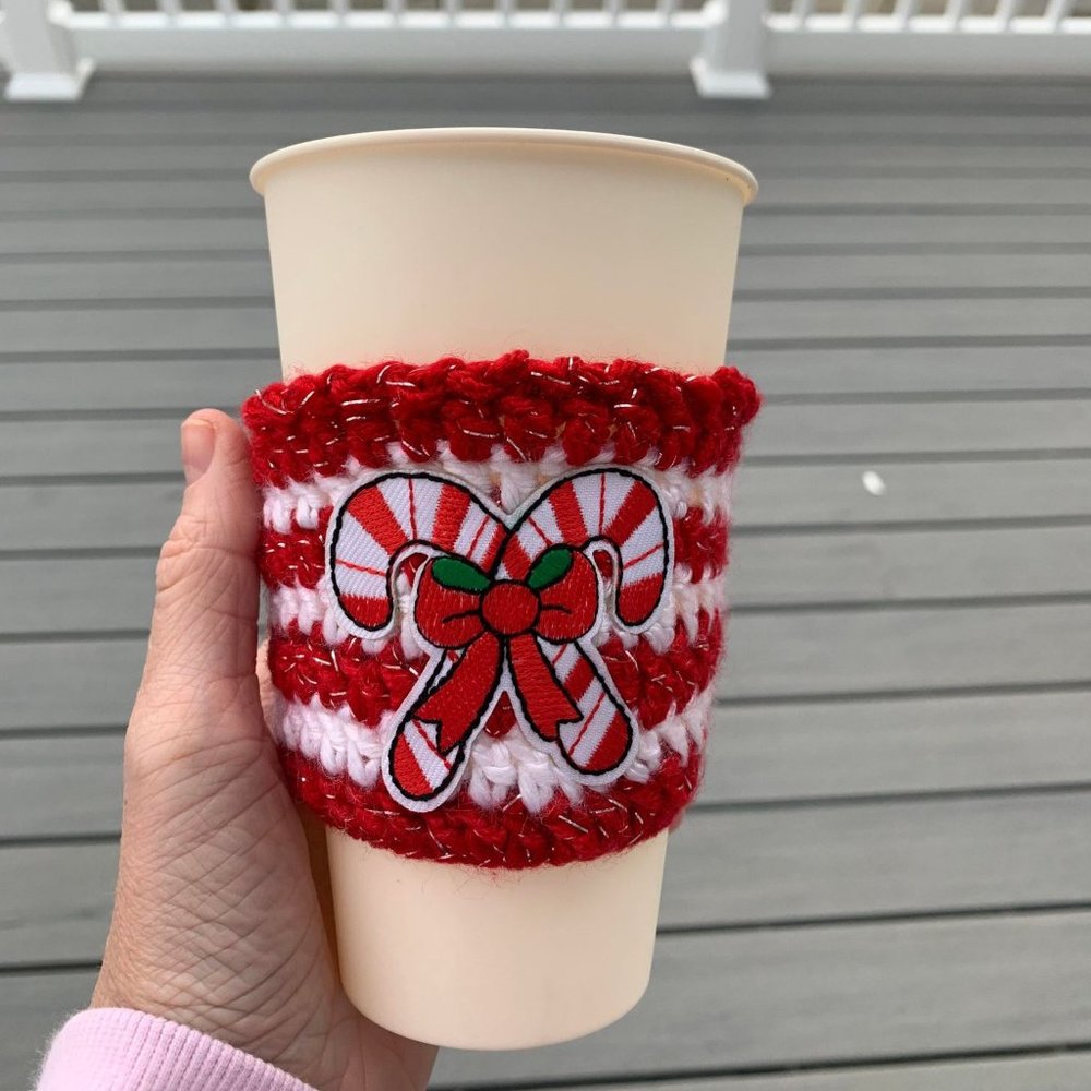 Crochet Cozy Cup - Christmas Collection - Coffee Cup Cozy Sleeve
